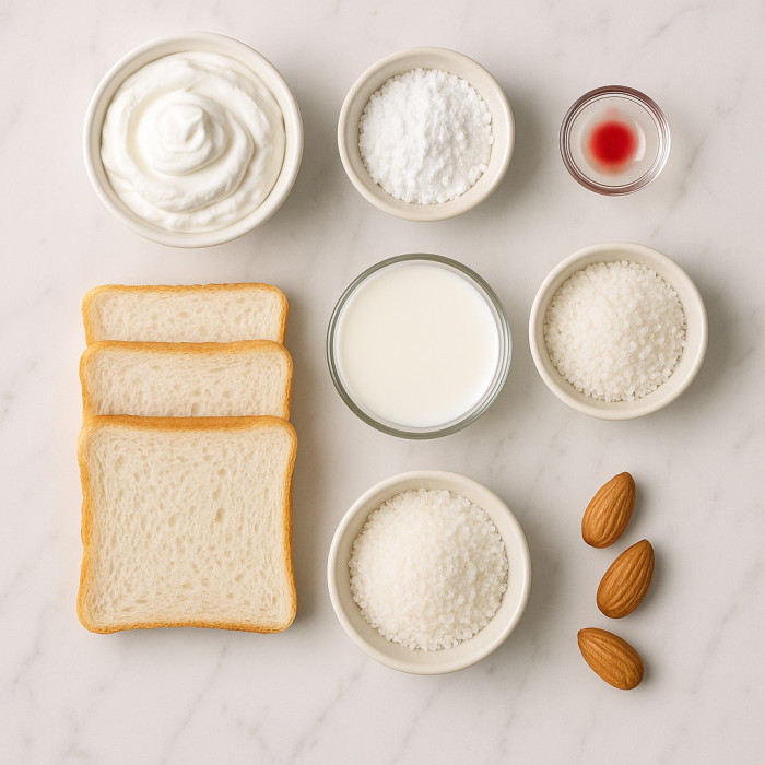 Delicious cream bread roll ingredients