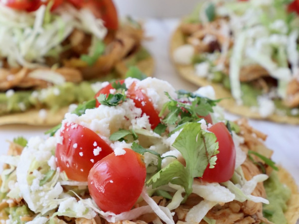 Delicious Creamy Chicken Tostadas