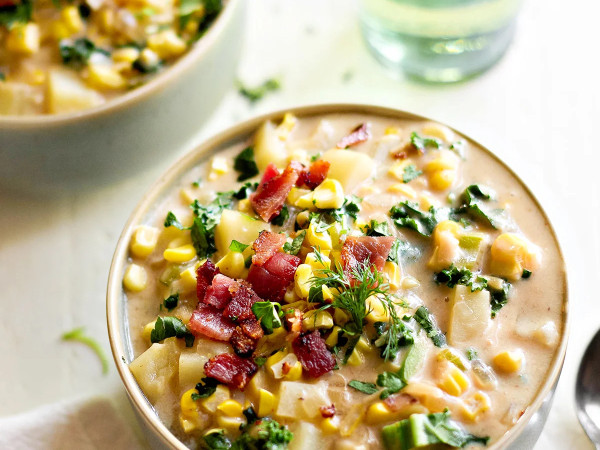 Savory Potato and Bacon Corn Soup