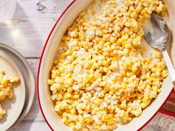 Creamy Swiss Corn Casserole Made in a Slow Cooker