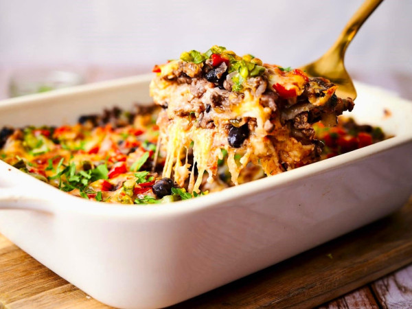 Sweet Bean Burrito Casserole