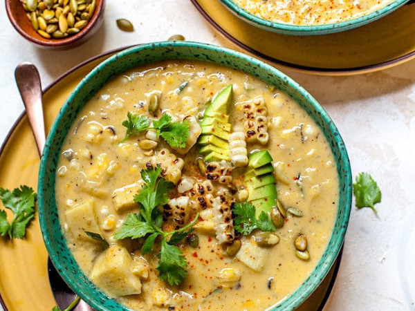 Chili Hash Brown Soup with Sweet Corn