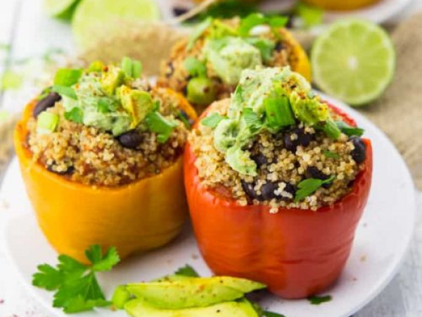Plant-Based Quinoa-Stuffed Bell Peppers