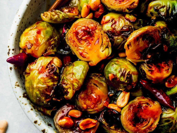 Spicy Kung Pao Brussels Sprouts