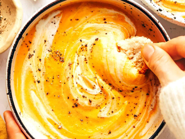 Creamy Veggie Soup for the Frugal Vegan