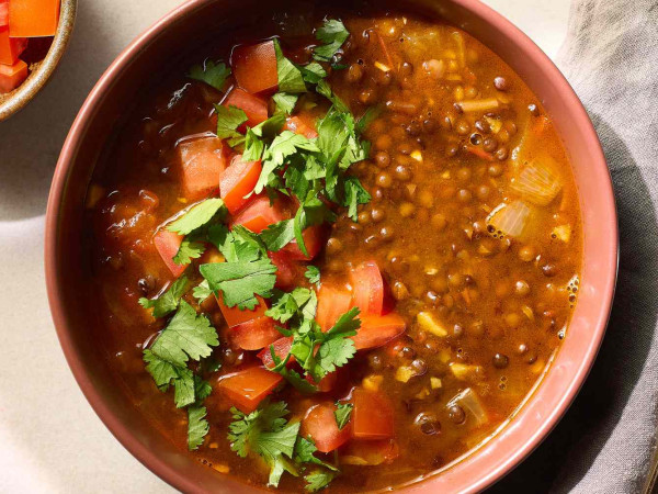 Savory Vegetable and Black Lentil Soup