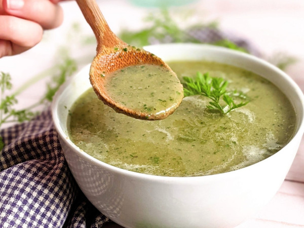 Carrot-Top Infused Vegan Soup