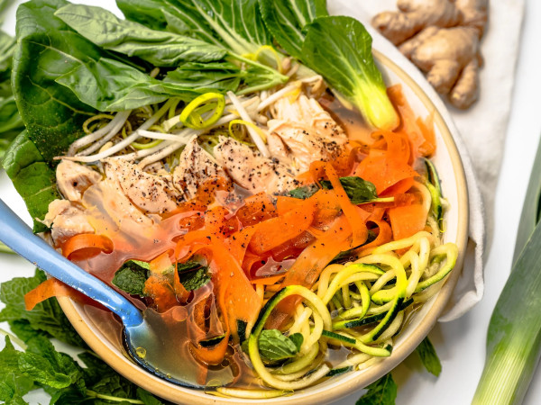 Zoodle Pho featuring Chicken