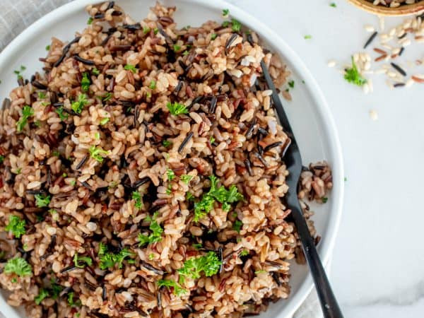 Brown and Wild Rice Blend with Black Beans