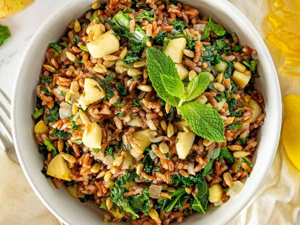 Brown Rice Salad with Kale