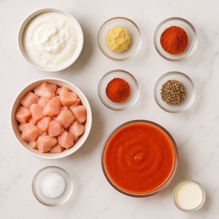 Deliciously Creamy Butter Chicken ingredients