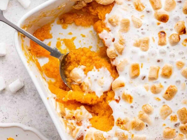 Yam and Turnip Stew Topped with Mini Biscuits