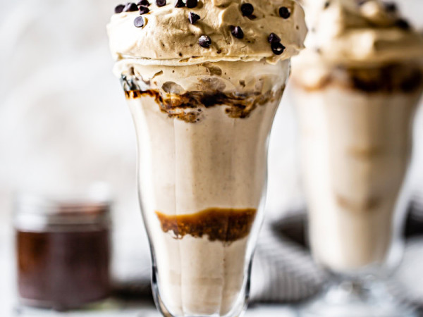 Dalgona Iced Coffee with a Banana Twist