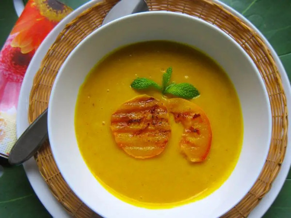 Peach Curry Delight Soup from Mad