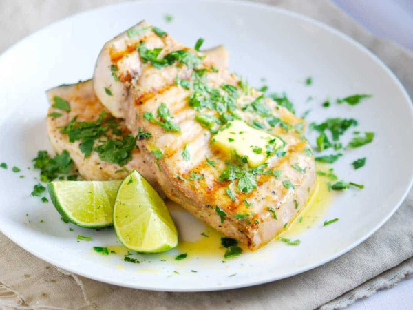 Grilled Swordfish with Zesty Cilantro-Lime Butter