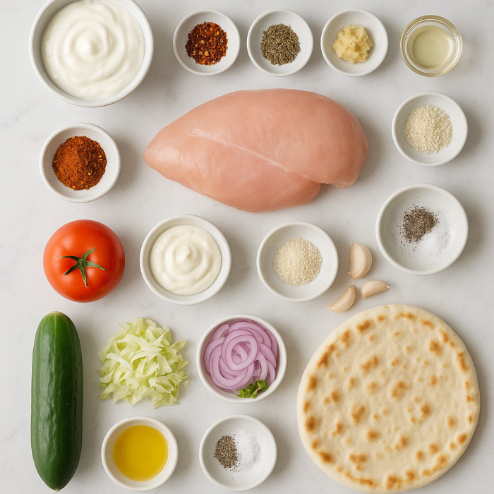 Delicious Chicken Wrap ingredients