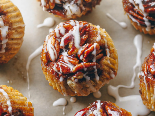 Pecan Honey Muffins in Small Bites