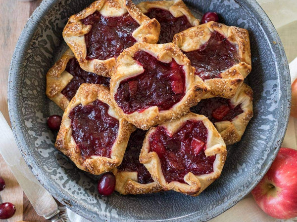Rustic Apple Tart with Tangy Cranberries