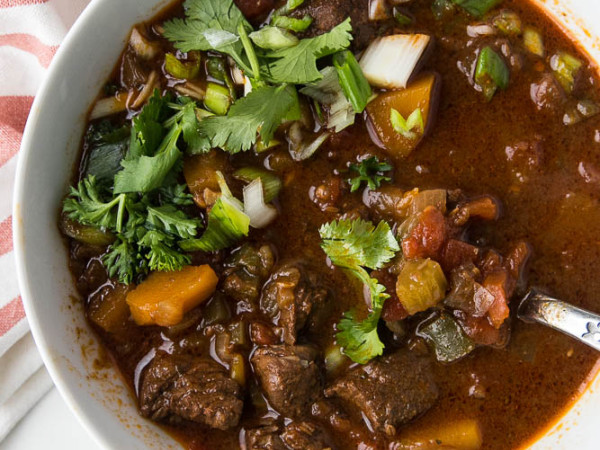 Chili Stew with Beef in a Slow Cooker