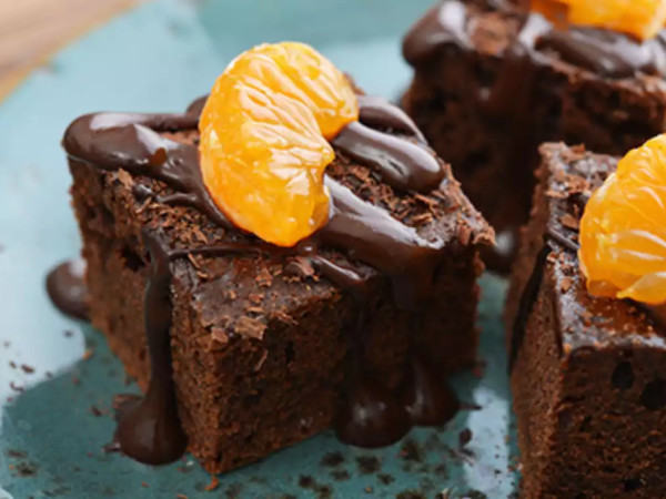 Dark Chocolate Brownies with a Hint of Orange