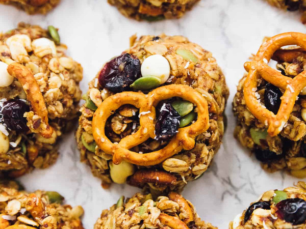 Oatmeal Cookies Loaded with Trail Mix