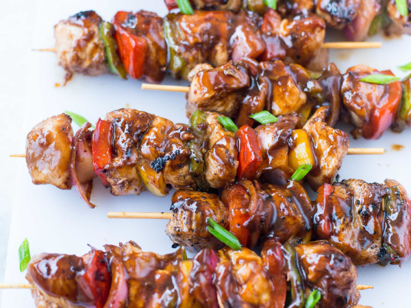 Teriyaki Chicken Thigh Kebabs