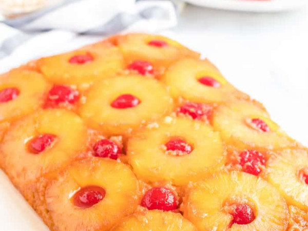Pineapple Upside-Down Pina Colada Cake