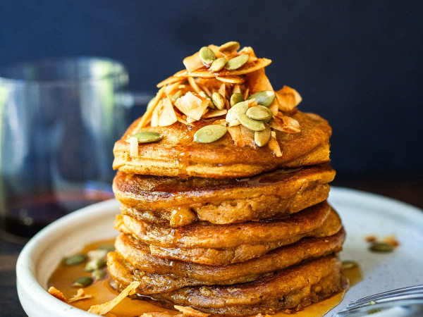Airy Pumpkin Pancakes for Vegans