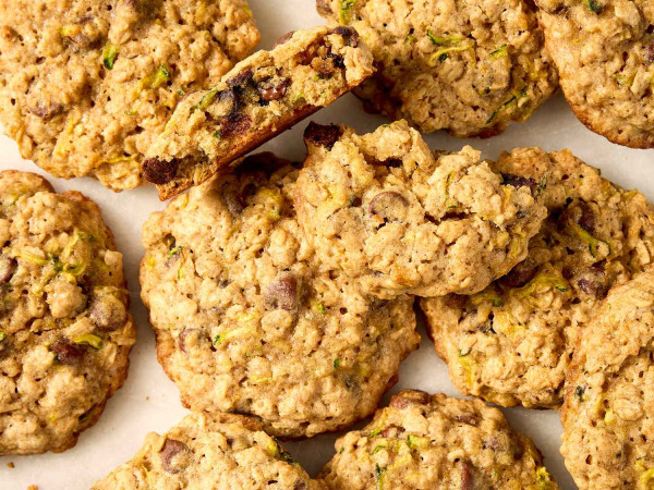 Peanut Butter and Zucchini Oatmeal Cookies