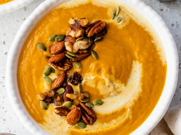 South African Curry Pumpkin Soup with Banana