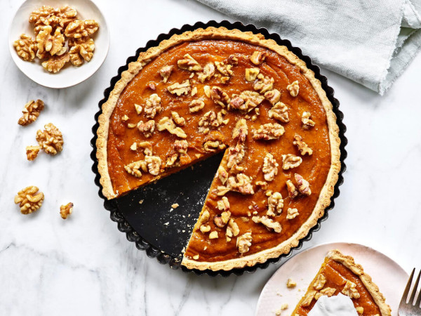 Walnut and Pumpkin Harvest Pie