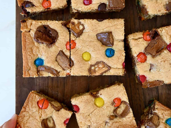 Blondies Featuring Your Extra Halloween Candy
