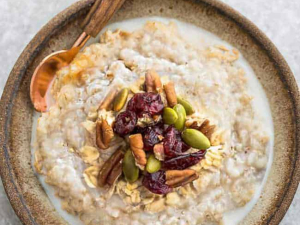 Speedy Steel Cut Oats with Pumpkin and Cranberries in the Instant Pot®