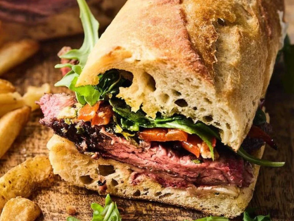 Rib-Eye Delight on Ciabatta Bread