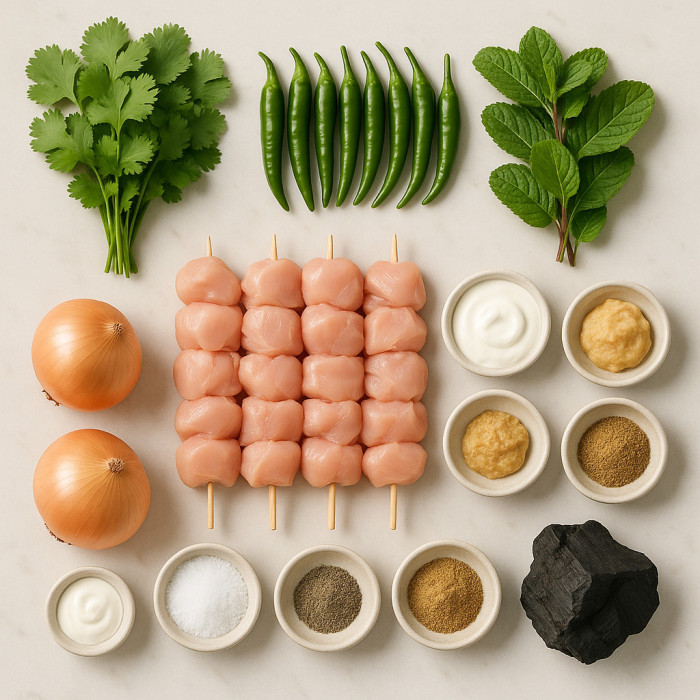 Creamy Grilled Kebabs on Sticks ingredients
