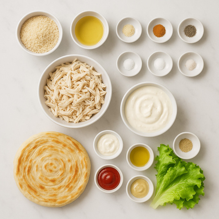 Chicken Wrap with Shredded Filling ingredients