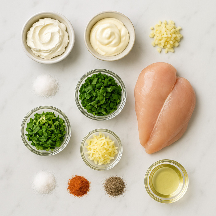 Cheese and Spinach Filled Chicken Breast ingredients