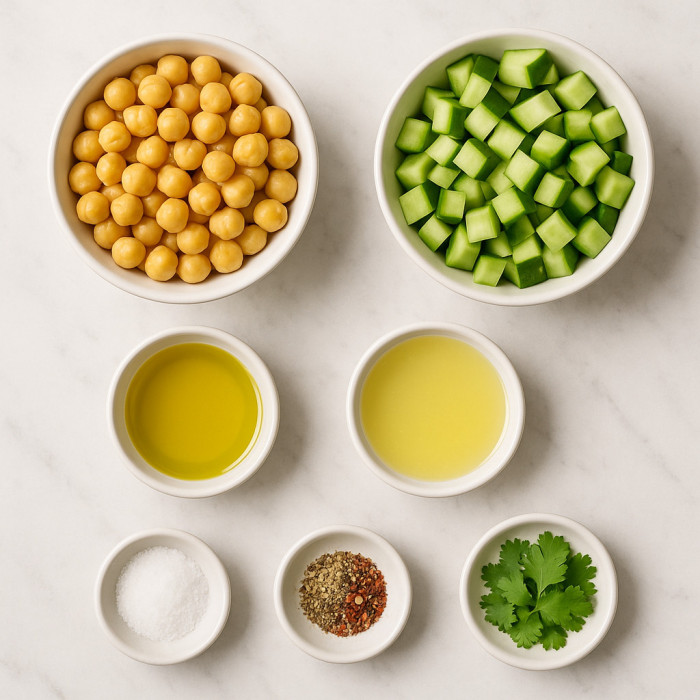 Protein-Packed Chickpea Salad ingredients