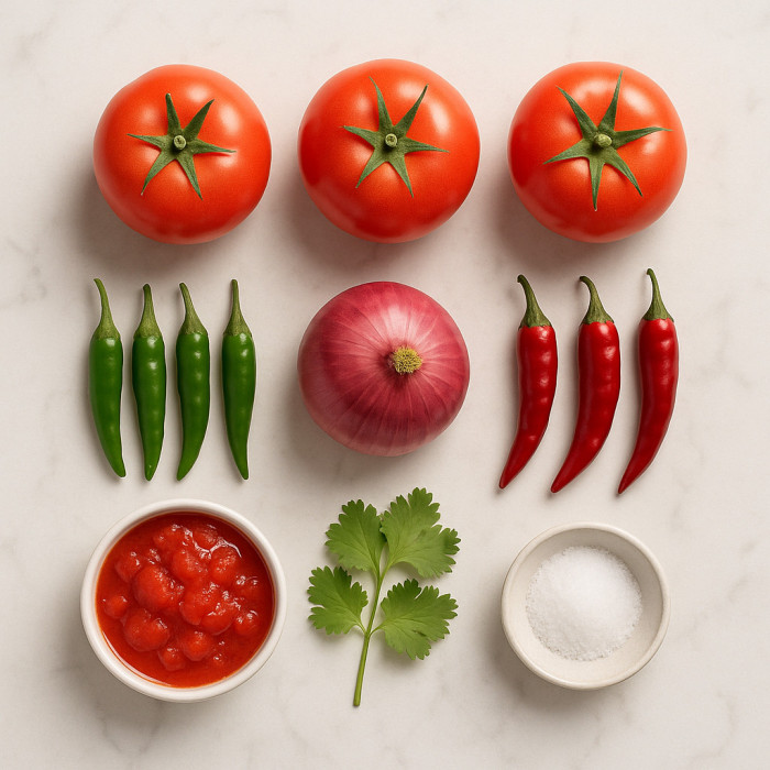 Authentic Mexican Salsa ingredients