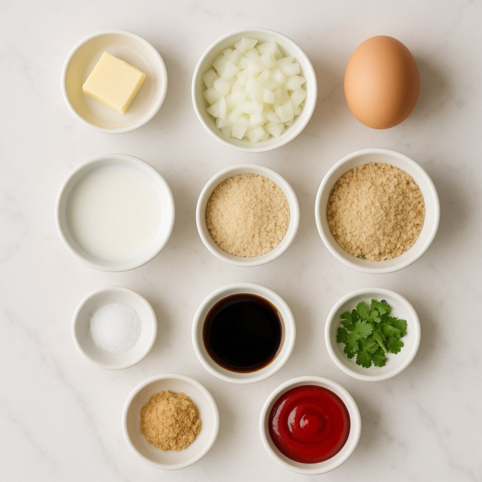 Traditional Meatloaf Preparation ingredients