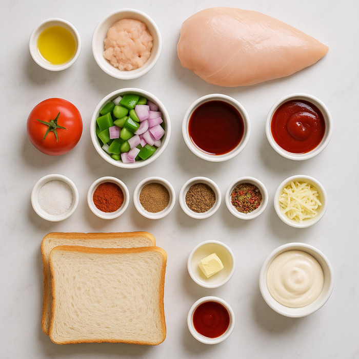 Grilled Sandwich with Chicken Fajitas ingredients